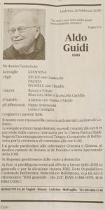 In ricordo di Aldo Guidi 29.02.2020 88012950 3287150544647744 1933659968183992320 o
